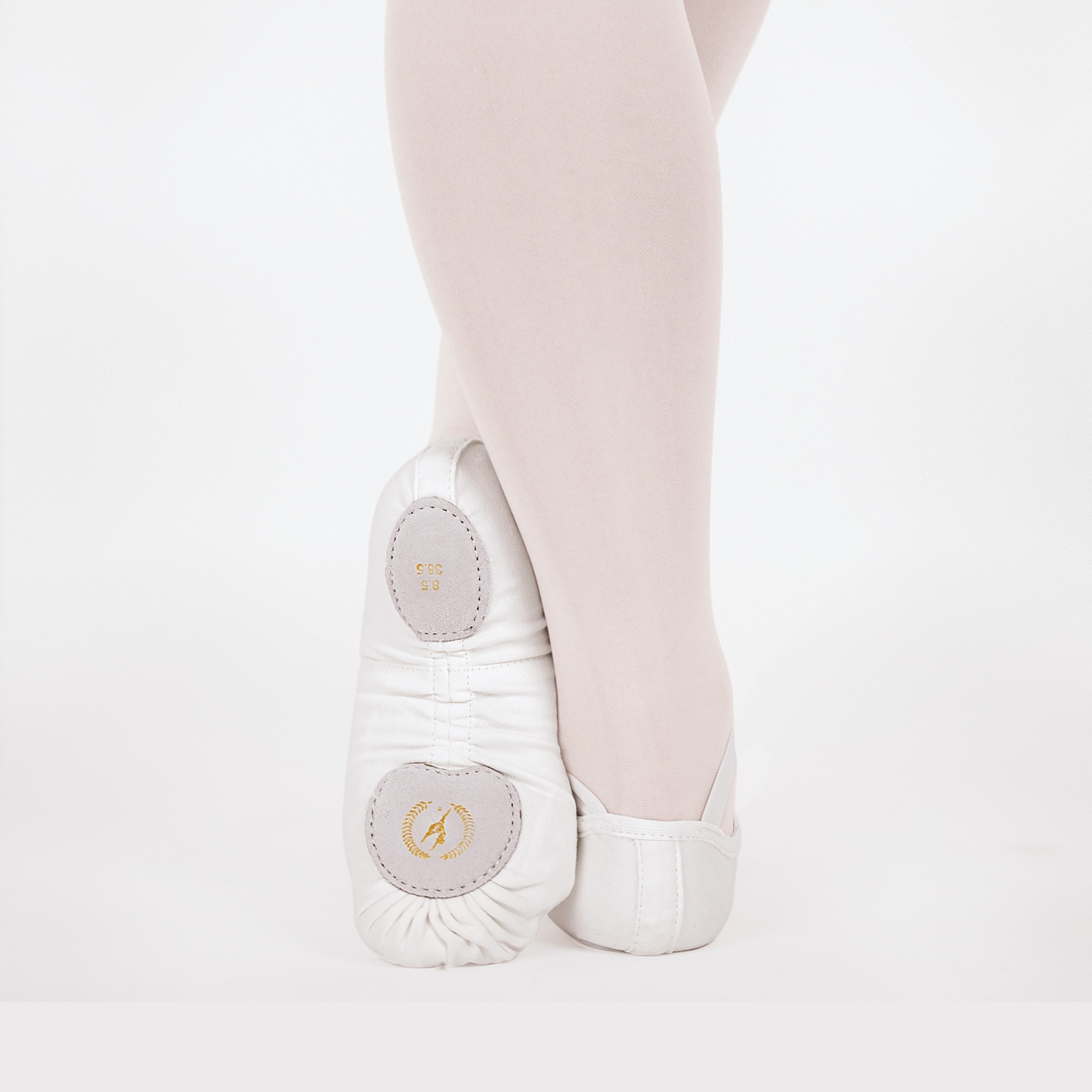 Eurotard A1004 Adult White Assemble Split Sole Canvas Ballet Shoes